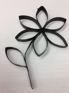 Paper towel roll flower